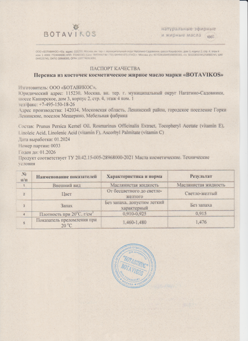 Паспорт №012024